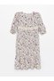 Crew Neck Floral Girl's Dress