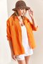 Women's Shirt - Double Pocket Oversize Linen Shirt - 7