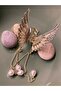Pearl Detail Butterfly Metal Clasp Buckle - 4