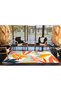 Palm Leaf Multicolor Patterned Woven Base Carpet Miravip8207 - 3