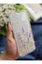 iPhone 15 Plus Compatible Flower Design Transparent Phone Case - 2