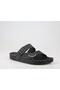 Pc-7241 Orthopedic Black Nubuck Men's Slippers