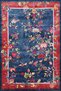 Vintage Blue Red Floral Modern Decorative and Woven Base Carpet Miravip998