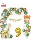 Luxurious Green Giraffe Foot Tiger Foil Birthday Party Ballon Set Ornament - 2