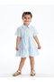 Shirt Collar Short Sleeve Baby Girl Dress