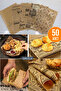 Vintage Pattern Presentation Paper| 50-Piece Retro Newspaper Look Hamburger Wrap & Serving Papers - 2