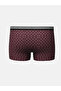 Burgundy Printed Standard Fit Cotton Flexible Men's Boxer 3-Piece - 5