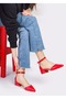 5 Bont Rhinestone Red Patent Leather Belly - Slit Design - 3