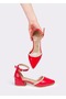5 Bont Rhinestone Red Patent Leather Belly - Slit Design
