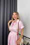 Powder Pink Belted Shirt Dress - 5
