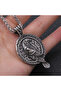 Odin Huginn & Muninn Design Raven Gothic Medallion Unisex Necklace - 2