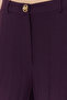 Plum Palazzo Extra Wide Leg Pleated Woven Trousers - 4