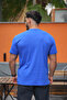 Kurt Baskılı Basic T-Shirt Mavi - 2