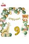 Luxurious Green Giraffe Foot Tiger Foil Birthday Party Ballon Set Ornament - 3