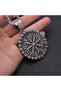 Viking Compass 316L Medallion Necklace with Runic Symbol - 2