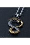 Ouroboros Dragon Design Double Sided 316L Steel Necklace - 4