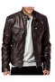 Men's Brown Judge Collar Genuine Leather - 3