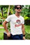 Unisex White V-Neck Slim Fit T-shirt Digital Printed