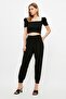 Black Elastic Waist Jogger Woven Trousers TWOSS20PL0129 - 2