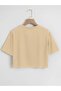Women's Oversized Crew Neck Cherry Printed Cropped t-shirt - 2