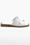 Kalven Women's Genuine Leather Slippers White - 2