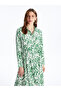 Long Sleeve Patterned Women's Shirt Dress - 3
