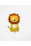 Birthday Balloon Set with Lion Balloon Safari Mildew Green Cream Number Balloon Retro EASY INSTALL VIDEO - 5