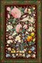 Green Framed Rose Modern Patterned Decorative Washable Carpet Miravip8298