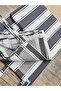 Gray-White Striped Custom Made Luxury Cornice Tarpaulin Balcony Curtain - 3