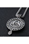Odin Huginn & Muninn Design Raven Gothic Medallion Unisex Necklace - 6