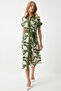Women's Green Floral Summer Thin Viscose Dress DD01311 - 4
