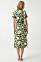 Women's Green Floral Summer Thin Viscose Dress DD01311 - 7