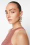 X Zeynep Tosun Gold Snake Detailed Earrings TCLSS24BK00001 - 4