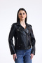 Rachel Women's Biker Mobile Belt Leather Jacket - 2