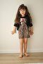 Girl - Leopard Print Cotton Shorts Set - 2