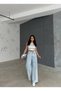 Trend High Detail Baggy High Waist Relaxed Cargo Pocket Jean Denim Trousers - 6