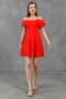 Flexible Crepe Fabric Collar with Flywheel Strap Detailed Plum Graduation Dress 014 - 2