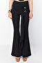 X Zeynep Tosun Black Knitted Trousers with Accessory Detail TCLSS24PL00001 - 5