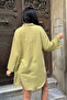Women's Green Tie-Dye Detailed Flam Linen Kimono - 5
