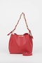 Women's Scarf and Chain Accessory Soft Leather 3 Compartment Hand and Shoulder Bag - 5