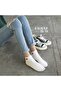 White Unisex College Tennis Socks - 7 Pairs Half Socks Heart Patterned - 5