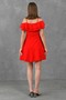 Flexible Crepe Fabric Collar with Flywheel Strap Detailed Plum Graduation Dress 014 - 3