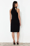 Siyah Düz Bodycone Mini Triko Elbise TWOSS24EL00854 - 6