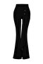 X Zeynep Tosun Black Knitted Trousers with Accessory Detail TCLSS24PL00001 - 7