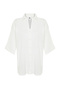White Woven Muslin Beach Shirt Tbess24Go00014 - 7
