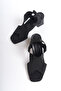 Alaba Women's Thick Heeled Rubber Toe Casual Sandal Shoes - 7