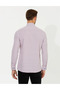قميص أحمر كلاريت للرجال - 5