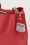 Women's Scarf and Chain Accessory Soft Leather 3 Compartment Hand and Shoulder Bag - 3