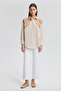 Natural Textured Shirt with Embroidery Detail