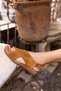 Palvin Women's Desert Taba Suet Cross Leather Sandals - 3